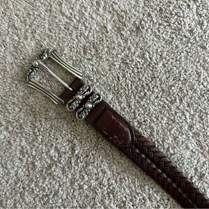 Brighton Brown Braided Leather Belt Size Medium/30